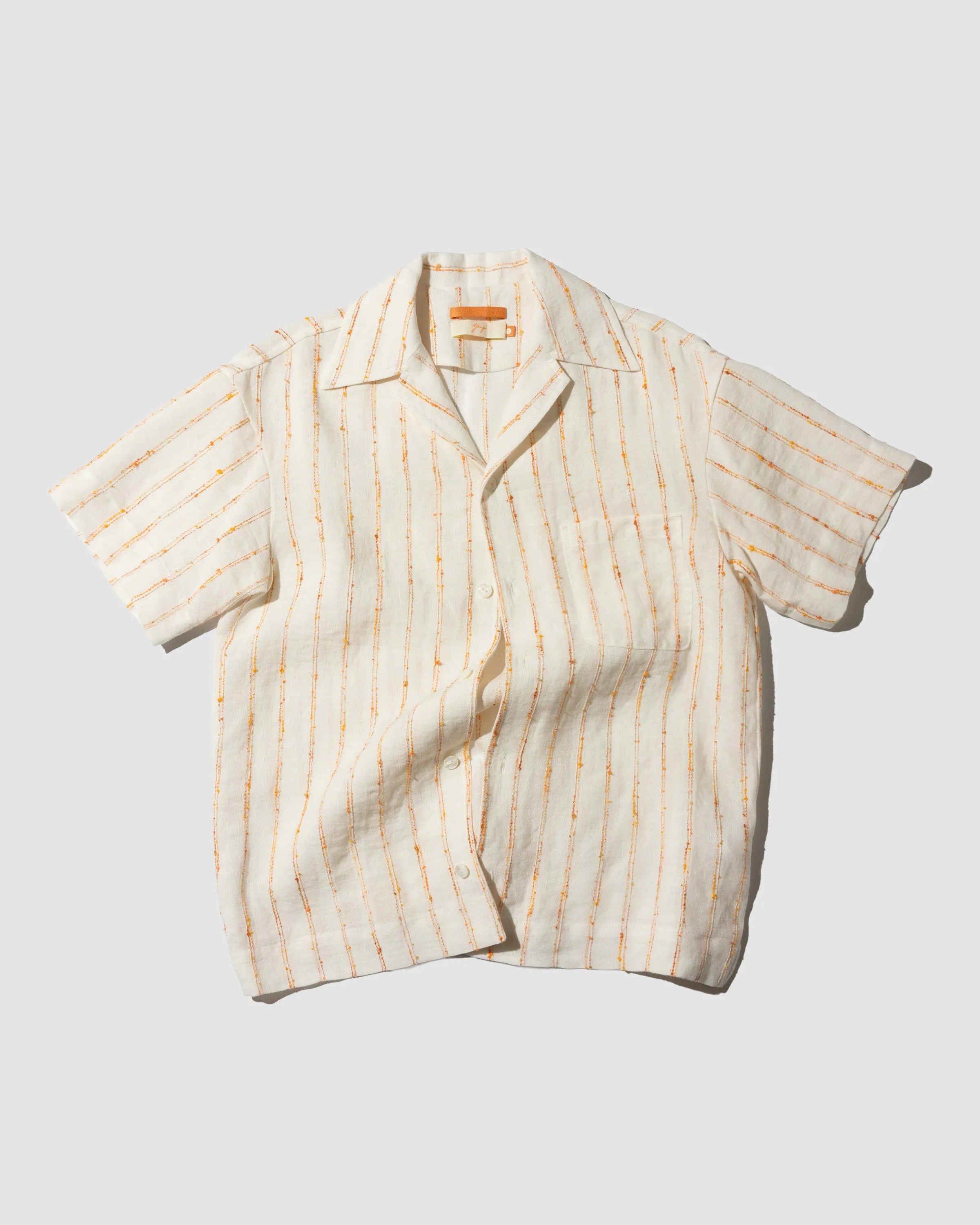 YANGI - Pinstripe Jacquard Cabana Shirt