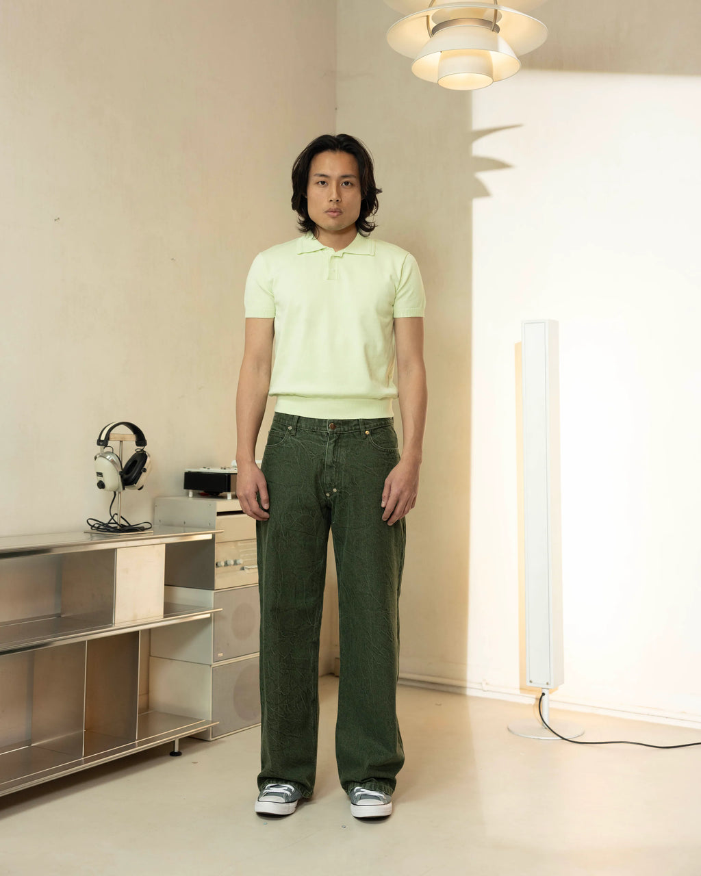 YANGI - 5-Pocket Wild Leg Jeans