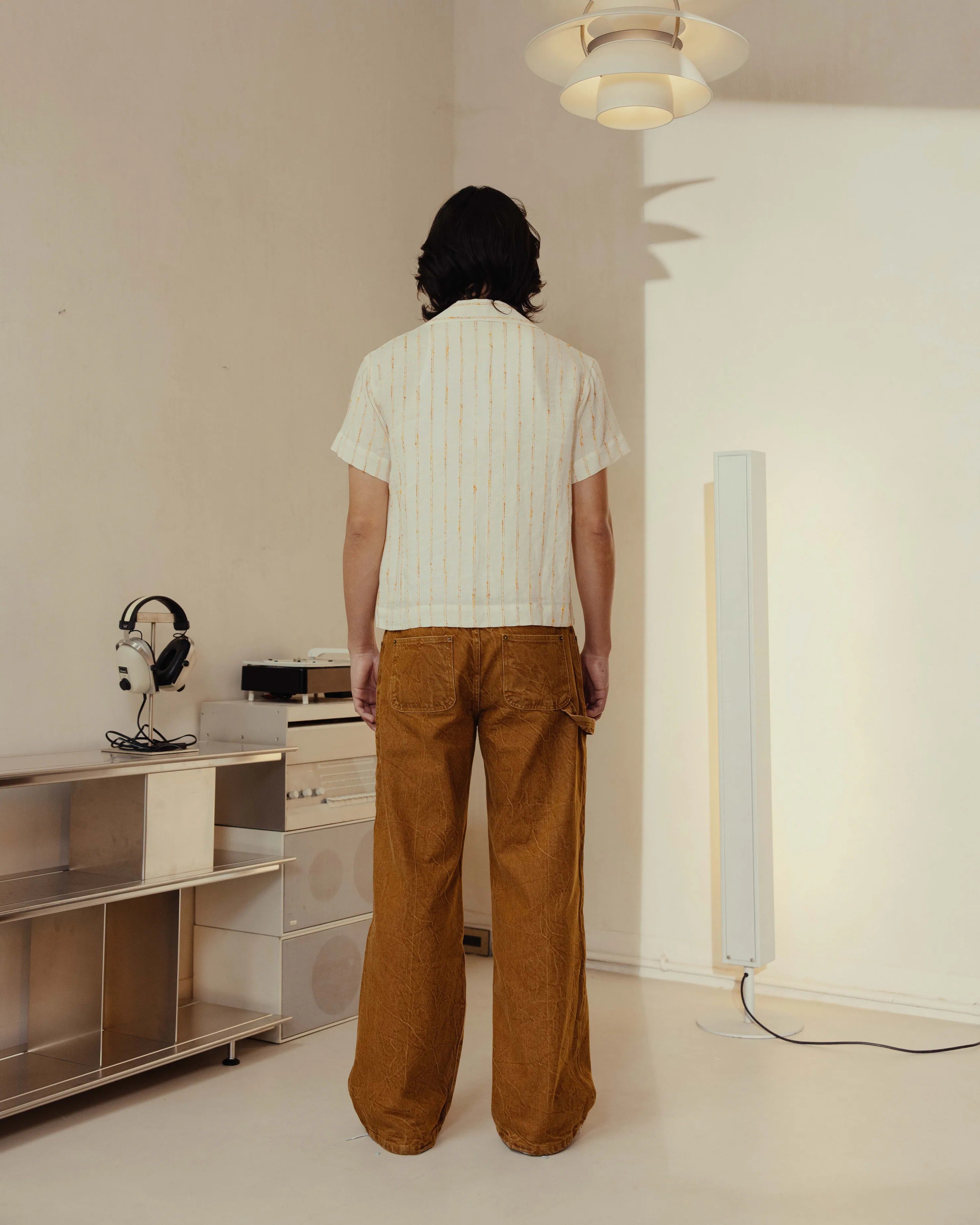 YANGI - Pinstripe Jacquard Cabana Shirt