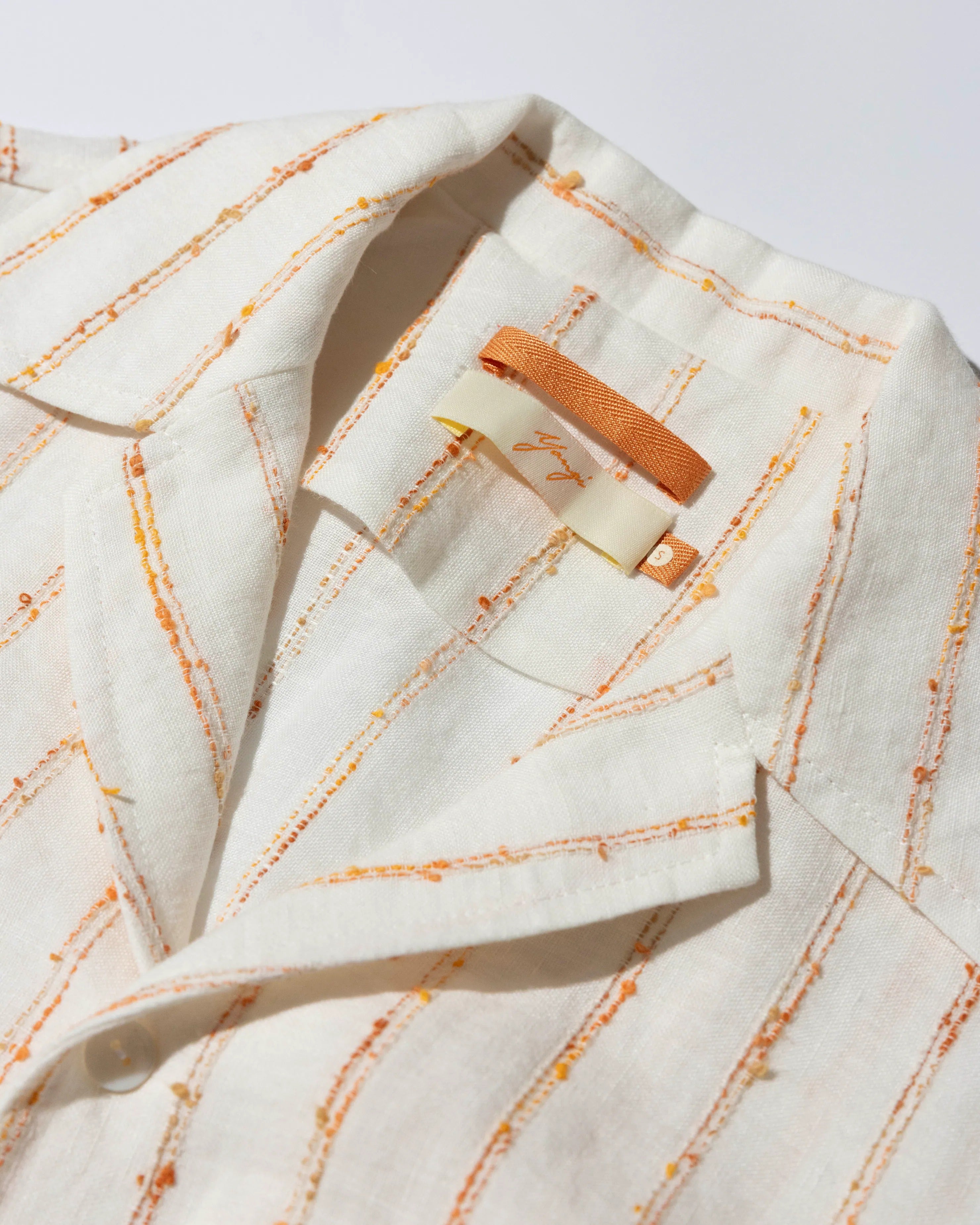 YANGI - Pinstripe Jacquard Cabana Shirt