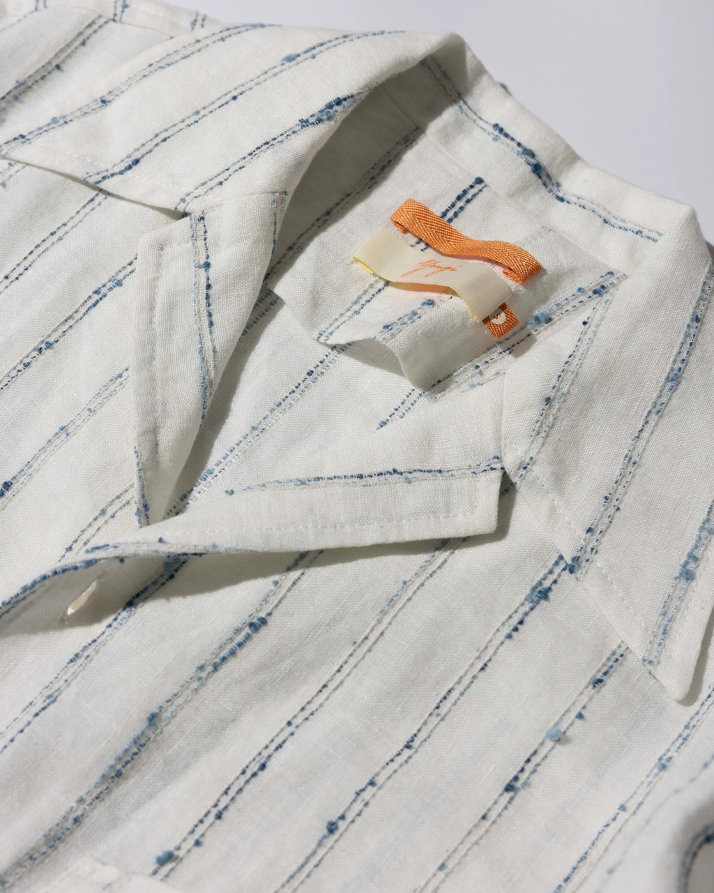YANGI - Pinstripe Jacquard Cabana Shirt