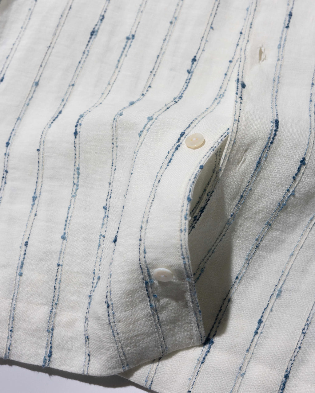 YANGI - Pinstripe Jacquard Cabana Shirt