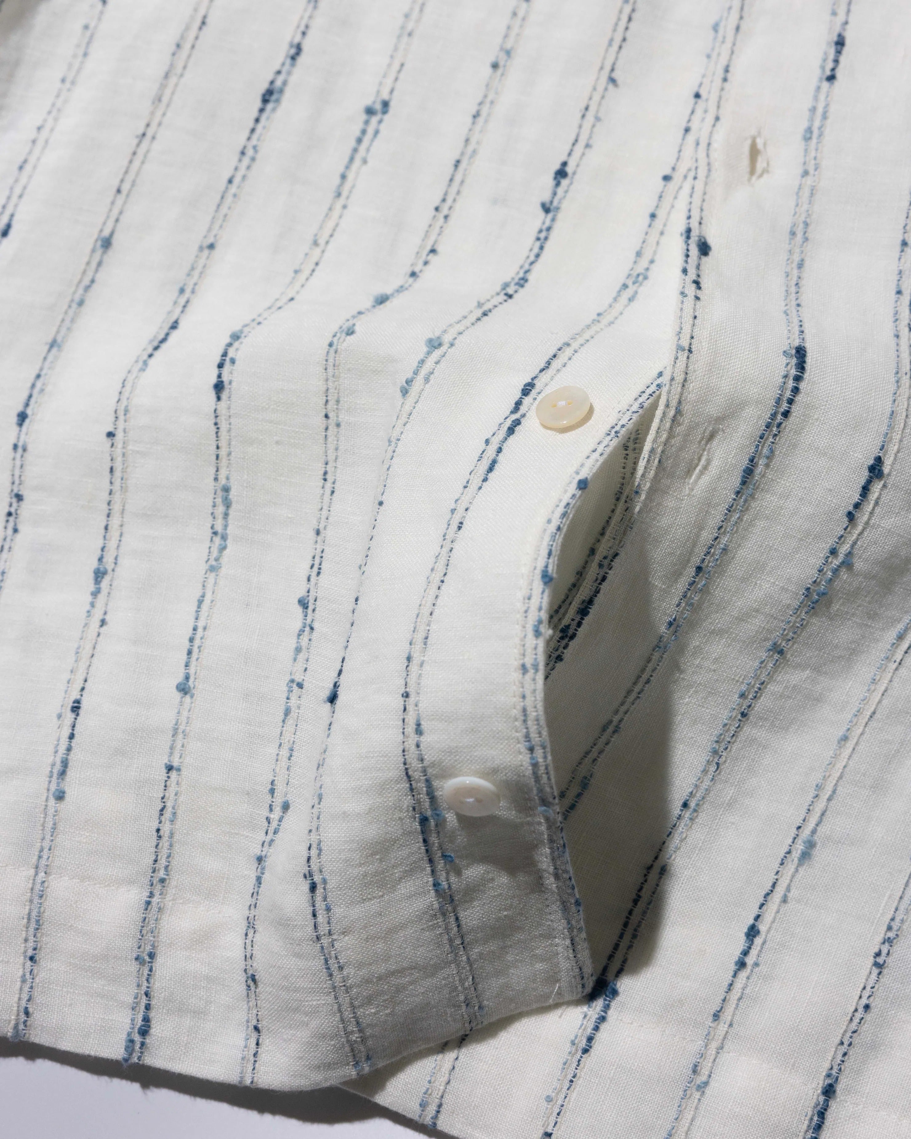 YANGI - Pinstripe Jacquard Cabana Shirt