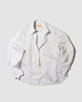 YANGI - Pinstripe Jacquard Zip Shirt