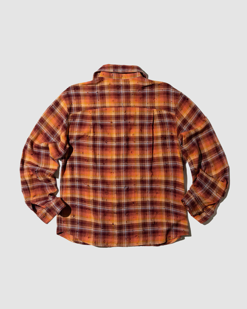 YANGI - Distressed Plaid Shirt