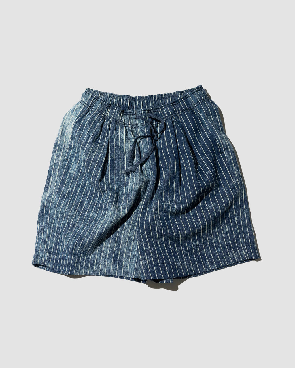 YANGI - Distressed Stripe Denim Short