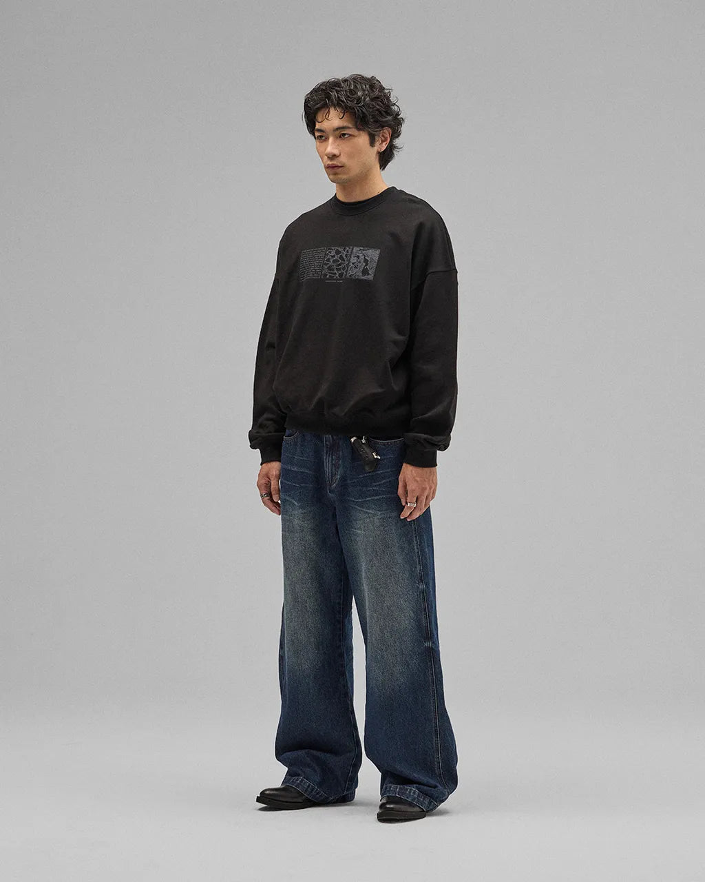 ANONYMOUS TALKING - F25-P09 Pleated Denim Pants