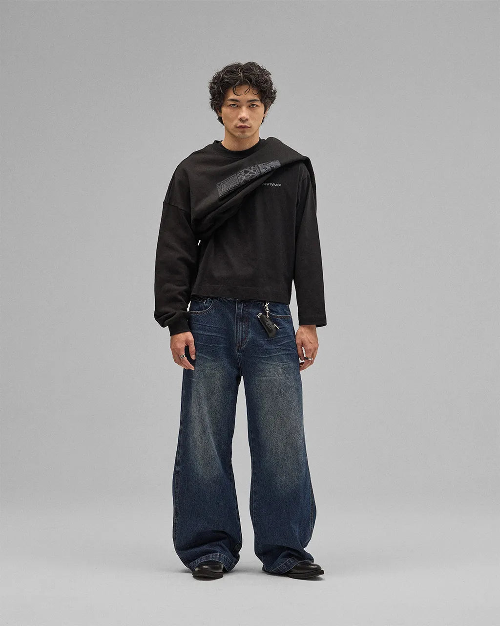 ANONYMOUS TALKING - F25-P09 Pleated Denim Pants