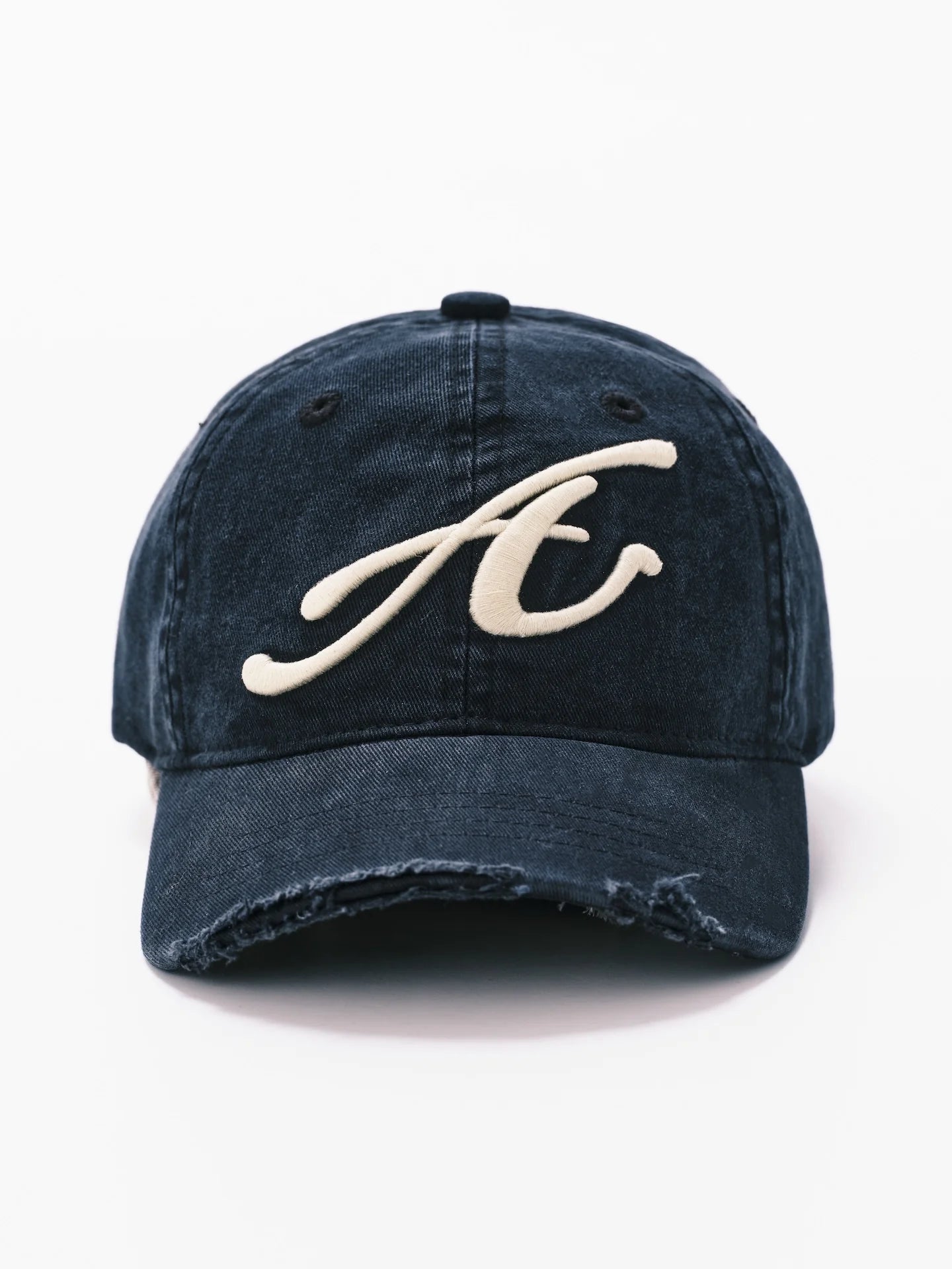 ANOWHEREMAN - RAW EDGE BASEBALL CAP BLACK