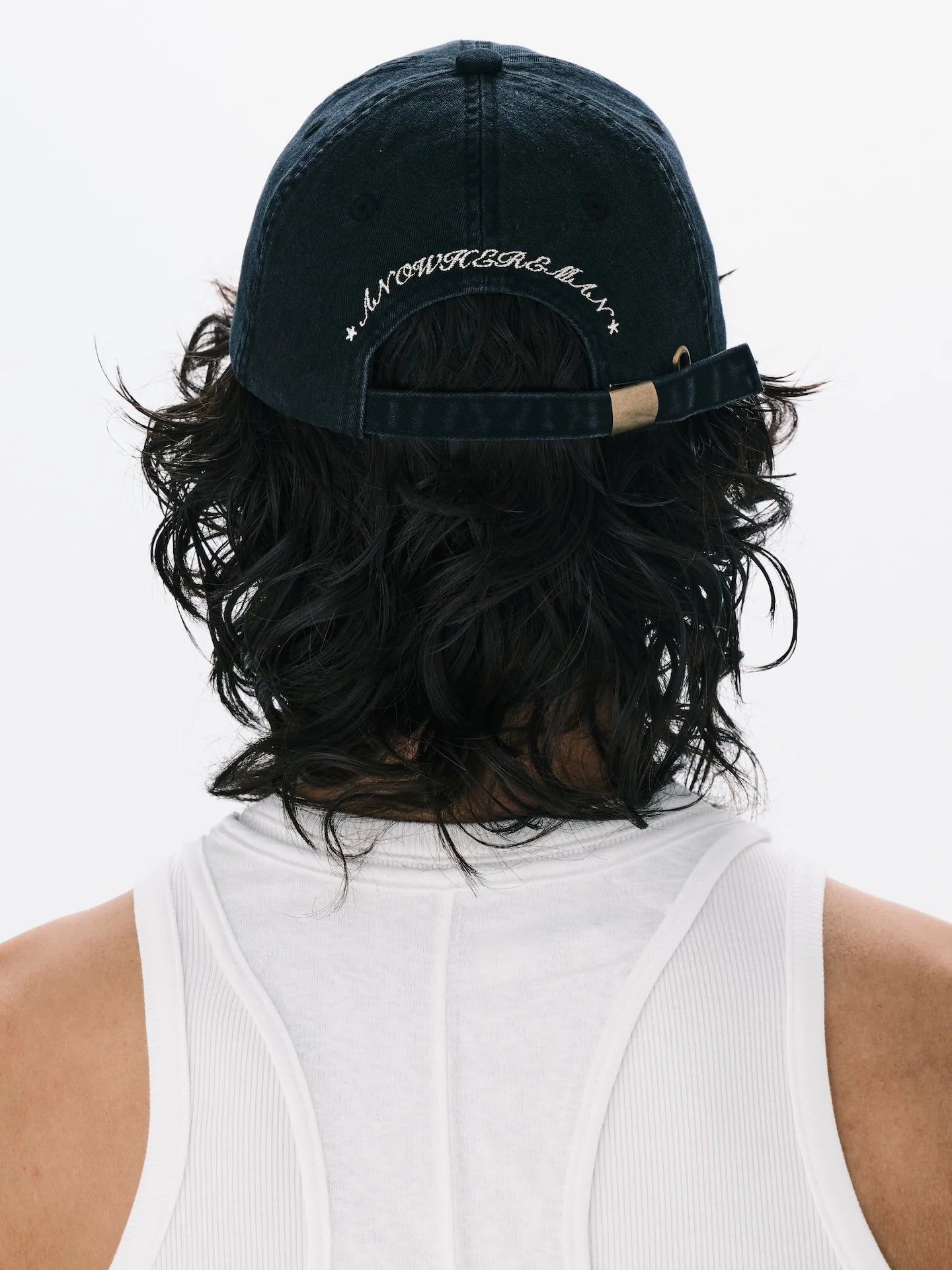 ANOWHEREMAN - RAW EDGE BASEBALL CAP BLACK