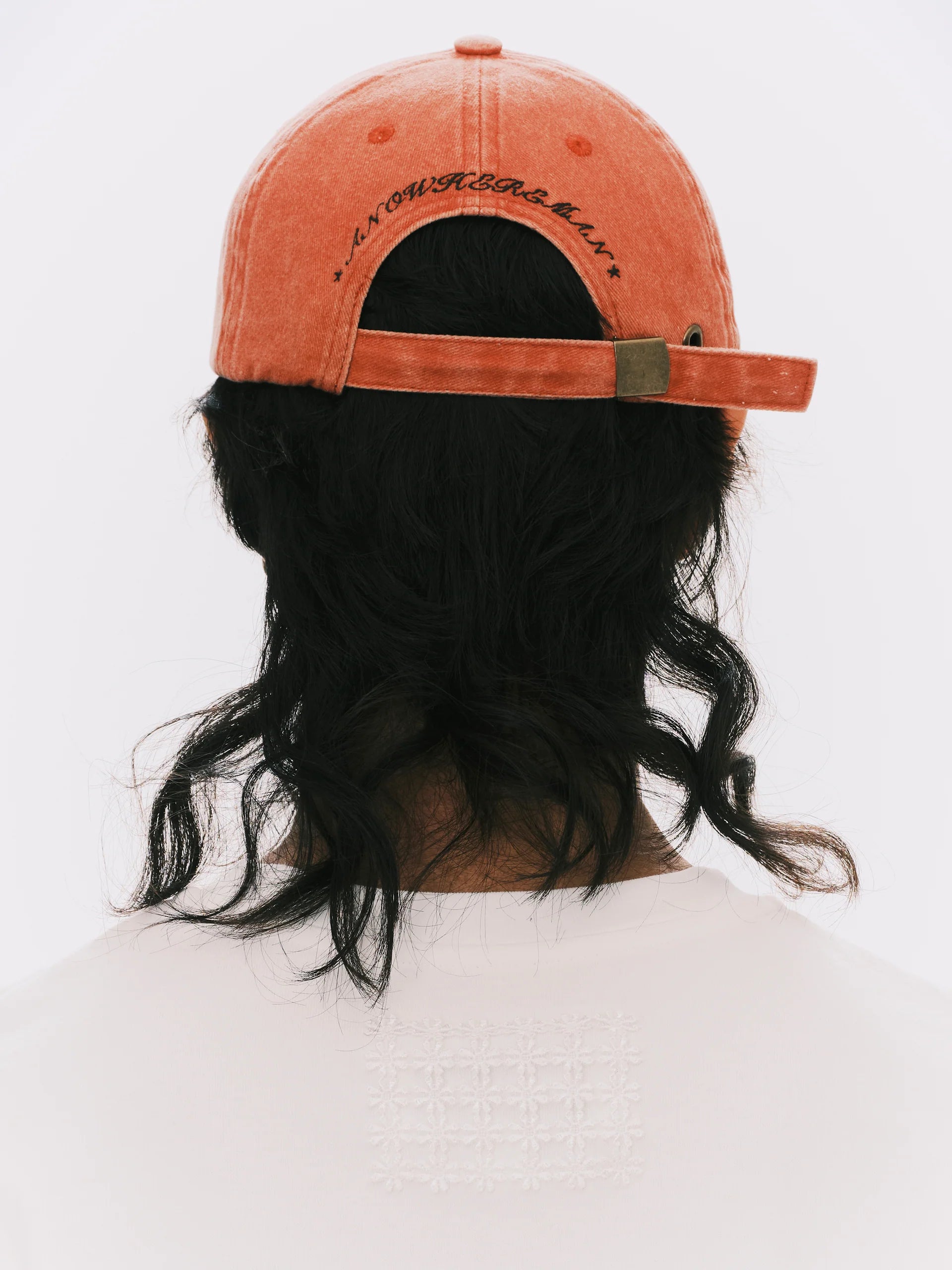 ANOWHEREMAN - RAW EDGE BASEBALL CAP RED
