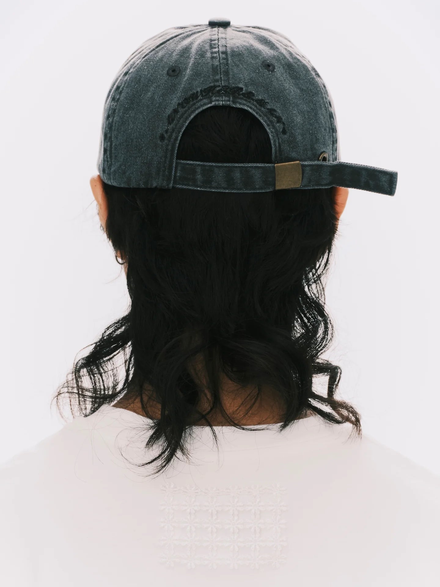 ANOWHEREMAN - RAW EDGE BASEBALL CAP GREY
