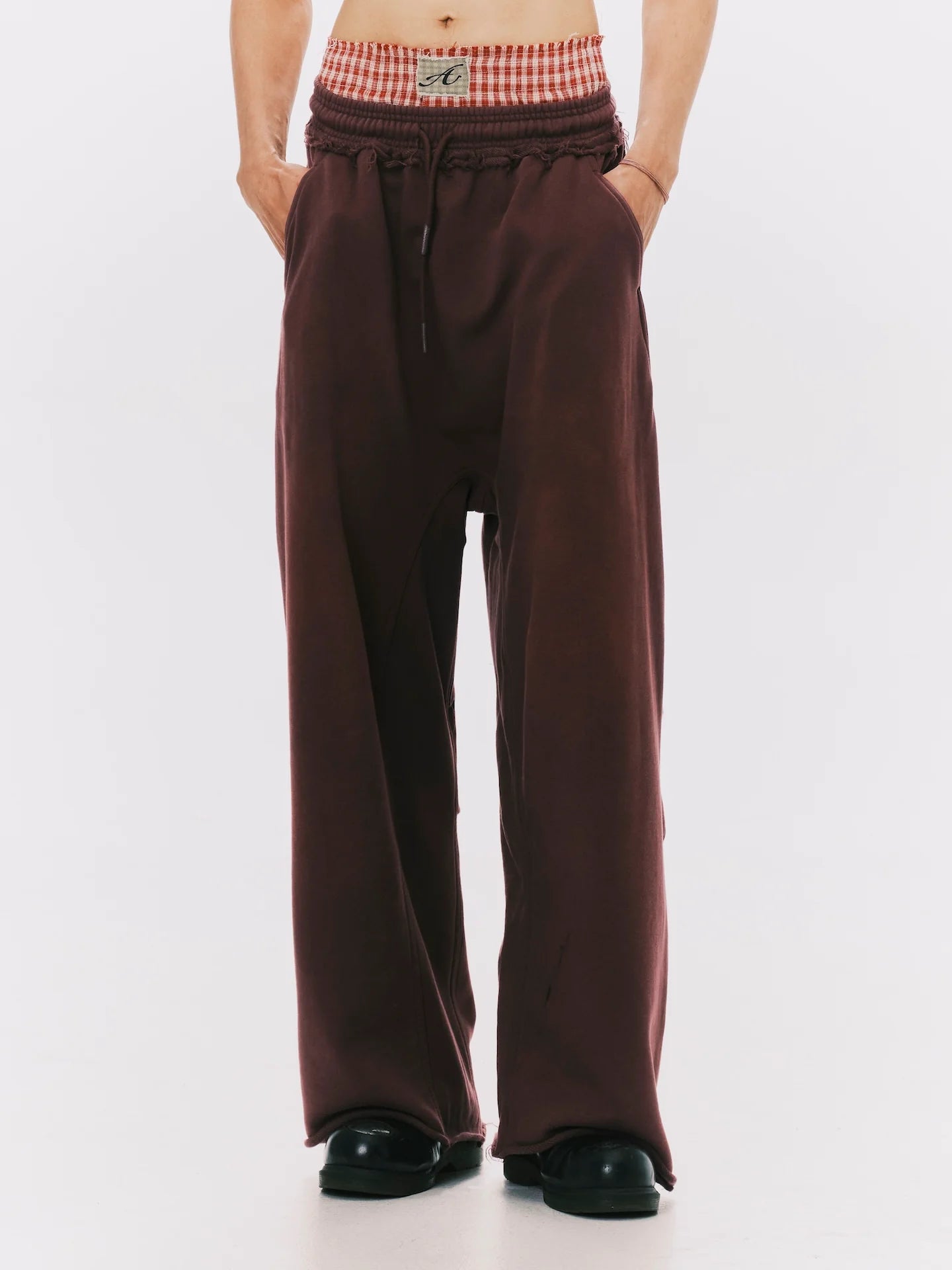 ANOWHEREMAN - WASHED WIDE LEG SWEATPANTS