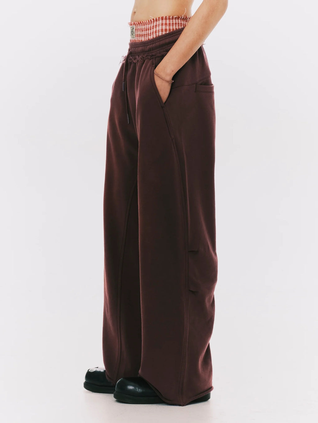 ANOWHEREMAN - WASHED WIDE LEG SWEATPANTS