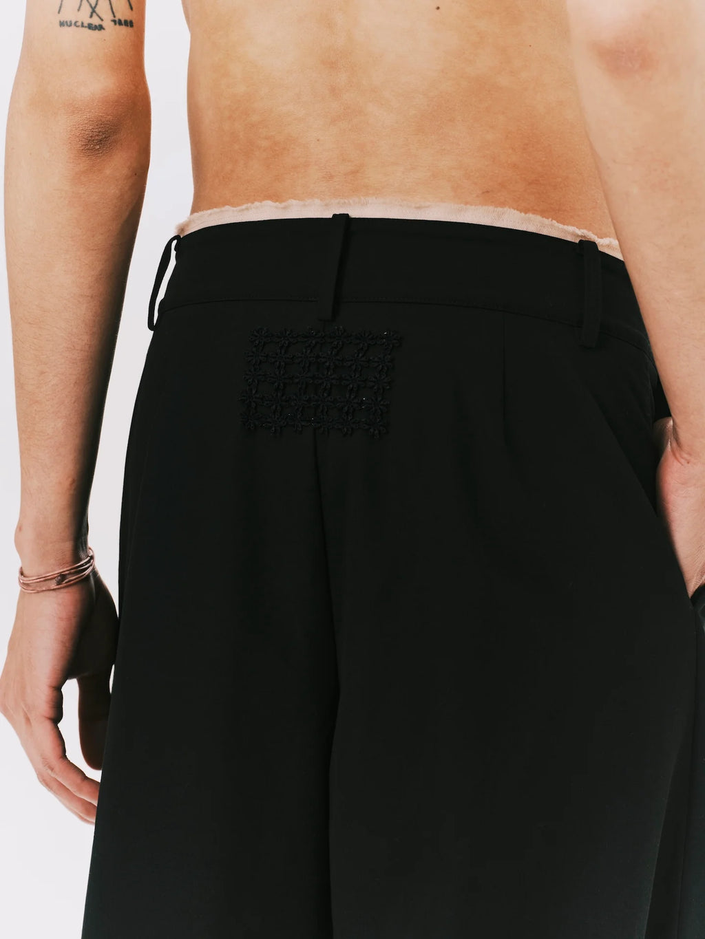 ANOWHEREMAN - LAYERD PLEATED TROUSERS