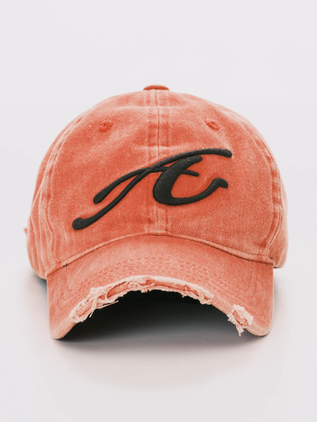 ANOWHEREMAN - RAW EDGE BASEBALL CAP RED