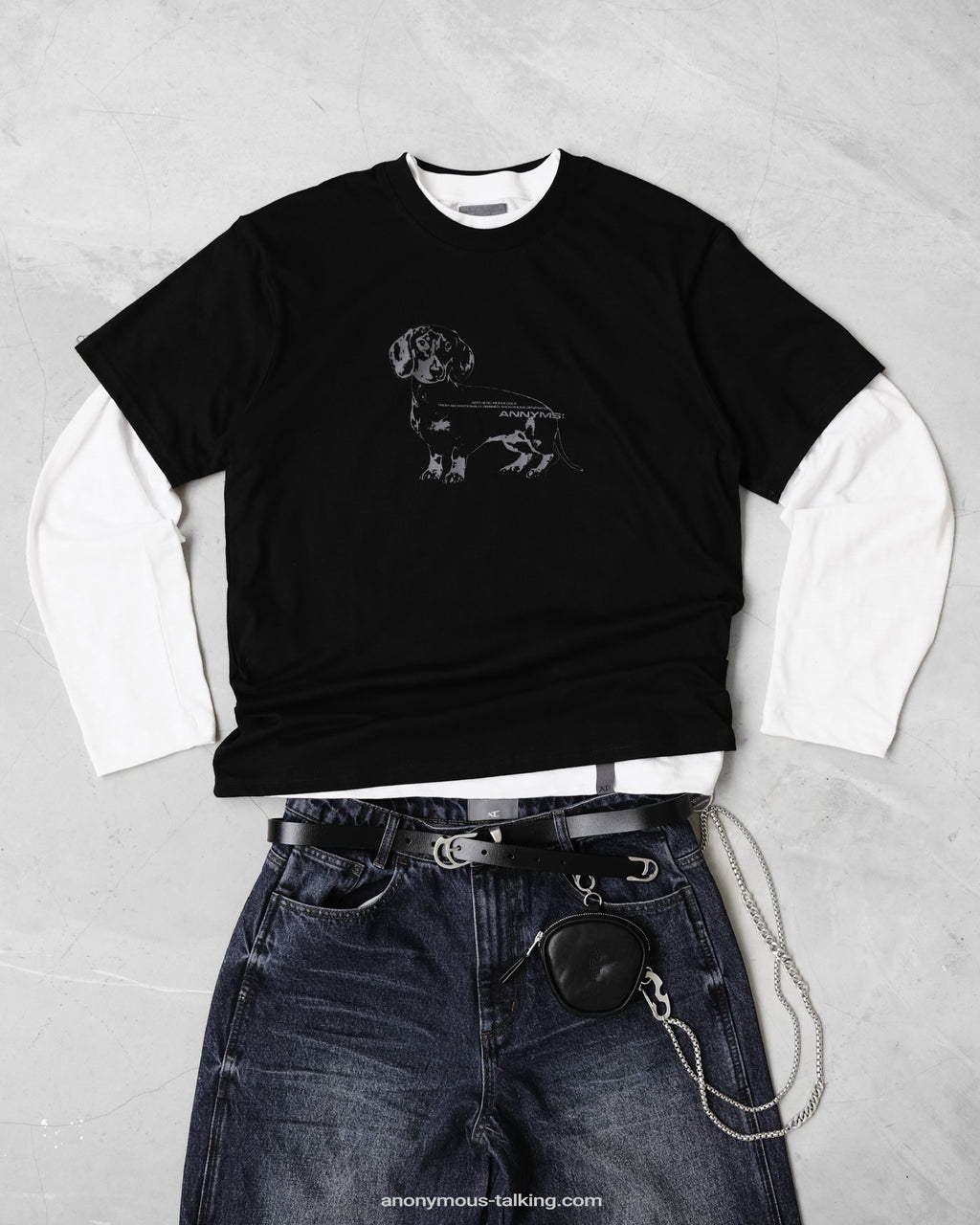 ANONYMOUS TALKING S26-SS06 Dachshund TEE