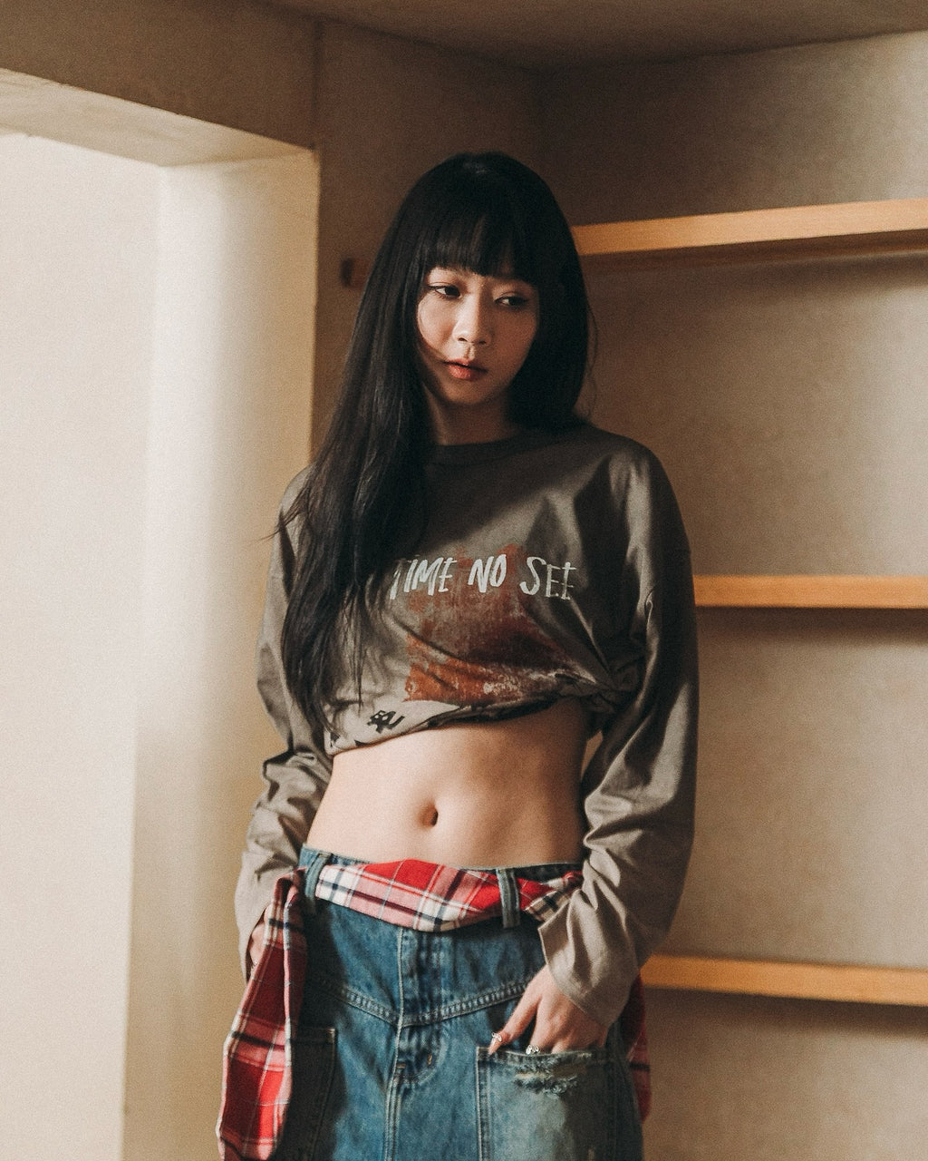 E’TREALOUEST - 25AW （ OLD DAYS ）  Car Exploded Long Sleeve