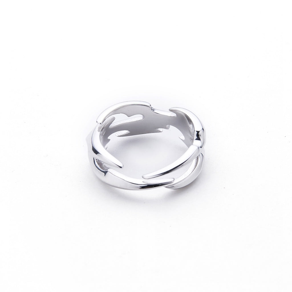 Fe3c - 3D Thorns Ring （S925)
