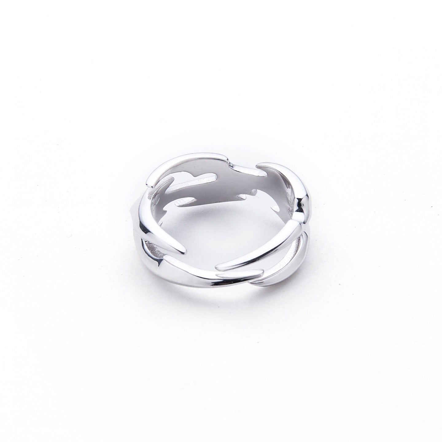 Fe3c - 3D Thorns Ring （S925)
