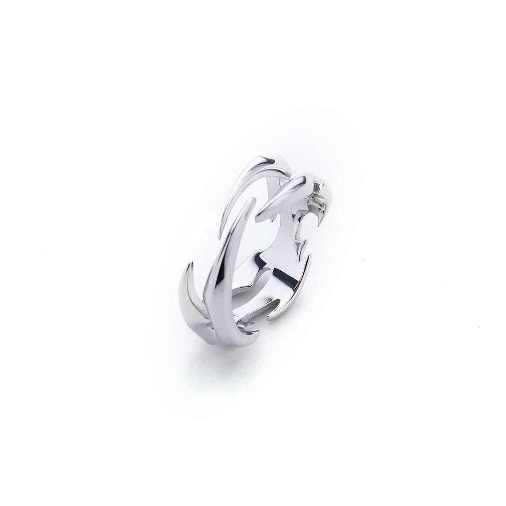 Fe3c - 3D Thorns Ring （S925)