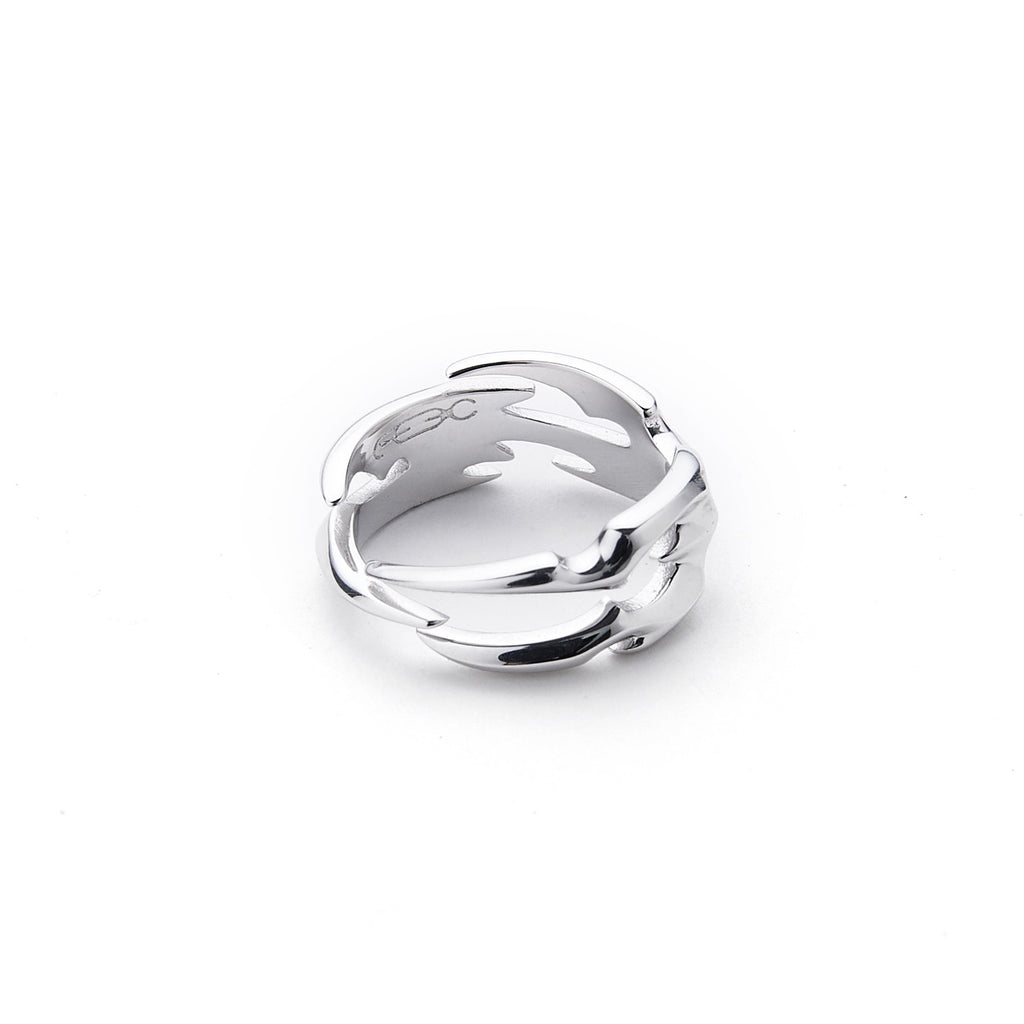 Fe3c - 3D Thorns Ring （S925)