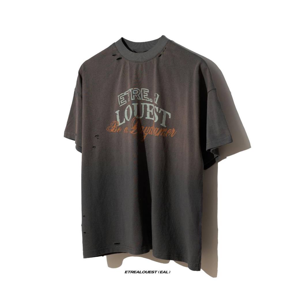 E’TREALOUEST - 24SS Logo Vintage Destroyed Tee