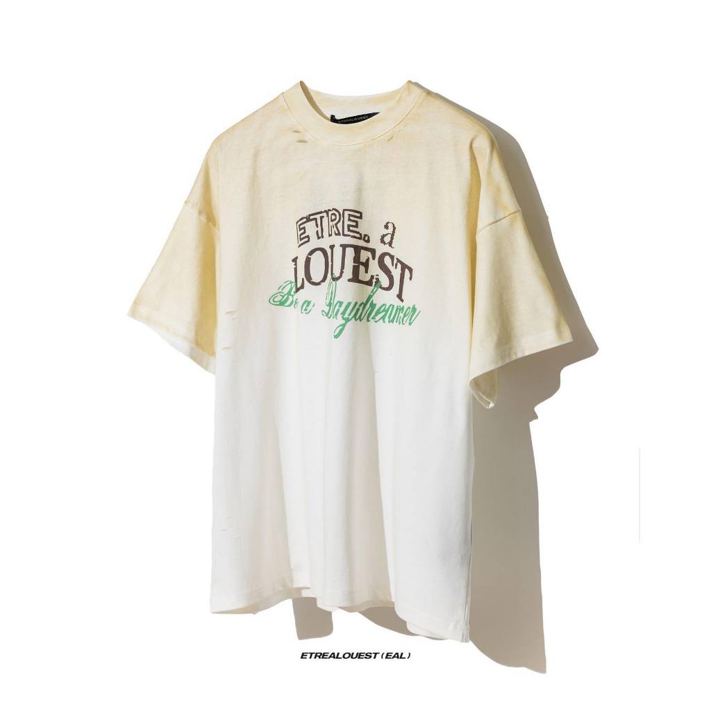 E’TREALOUEST - 24SS Logo Vintage Destroyed Tee