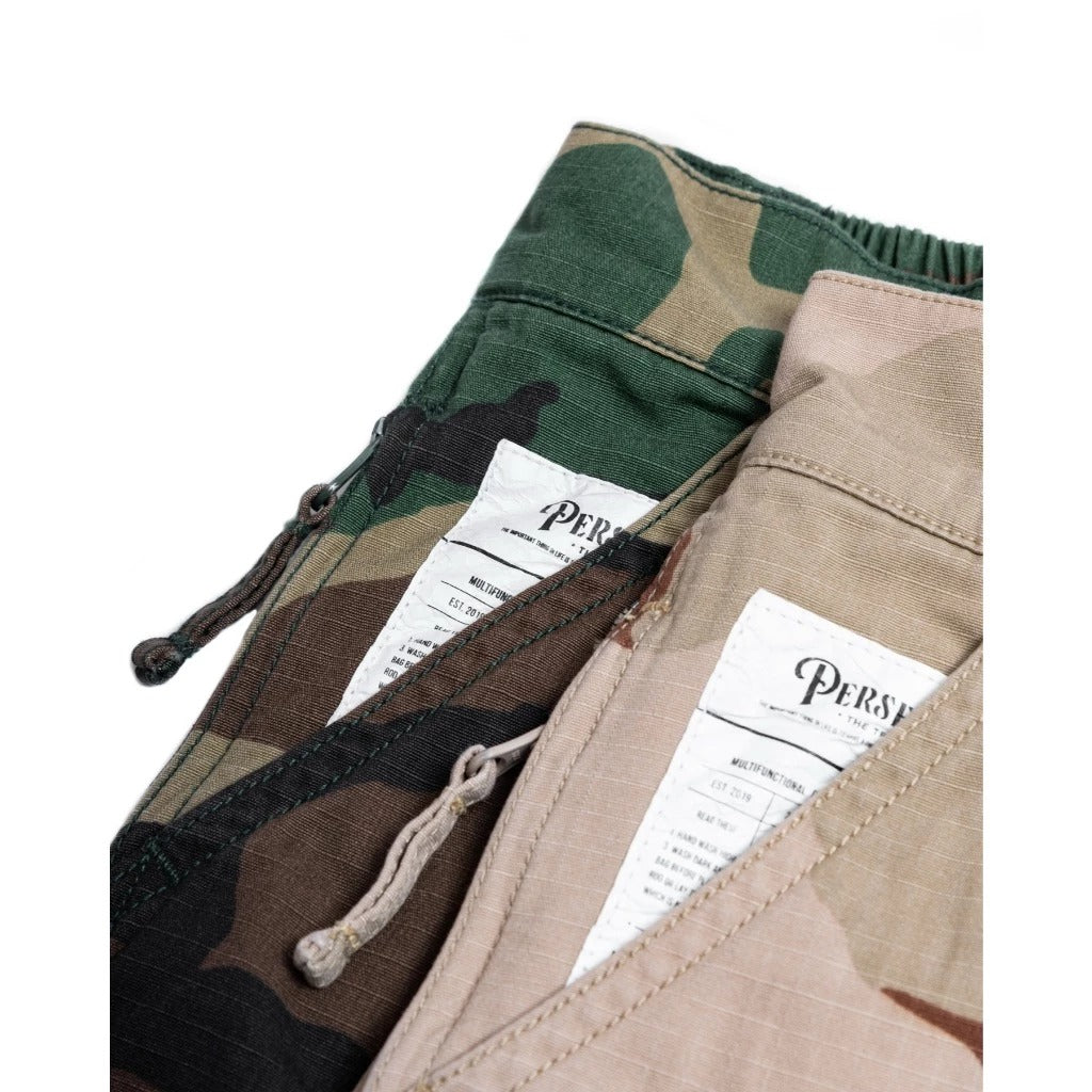 PERSEVERE CAMO KNEE-LENGTH CARGO SHORTS