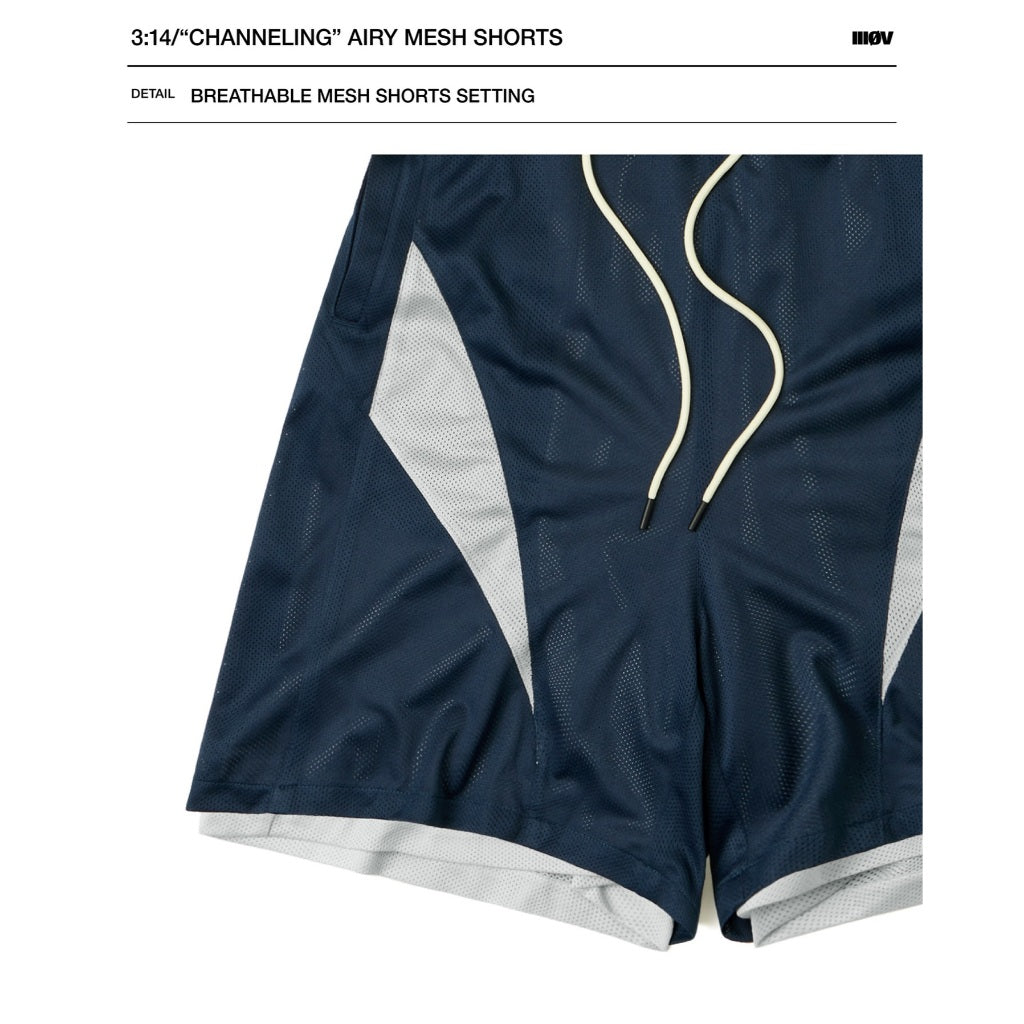 WALL OF SOUND - 3:14/“CHANNELING” AIRY MESH SHORTS