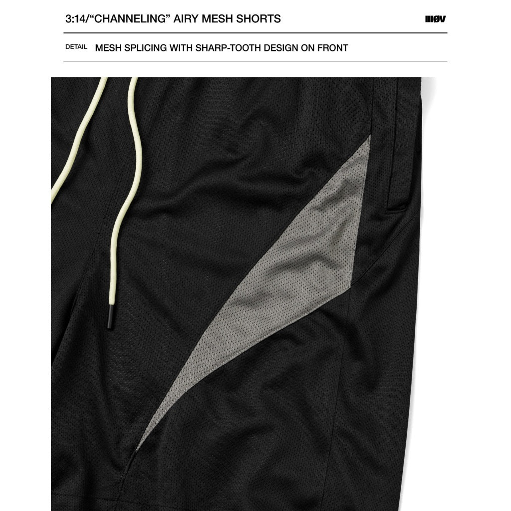 WALL OF SOUND - 3:14/“CHANNELING” AIRY MESH SHORTS