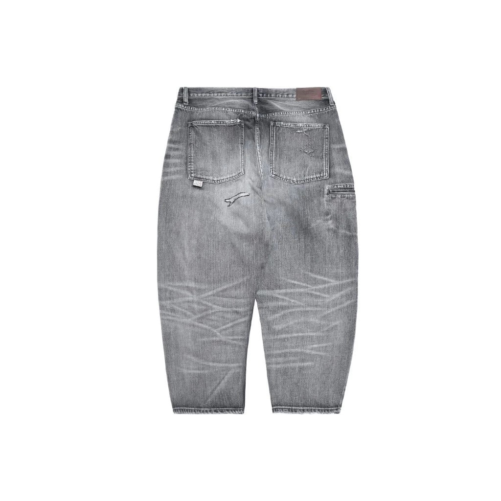 PERSEVERE DESTROYED EFFECT SELVEDGE DENIM JEANS