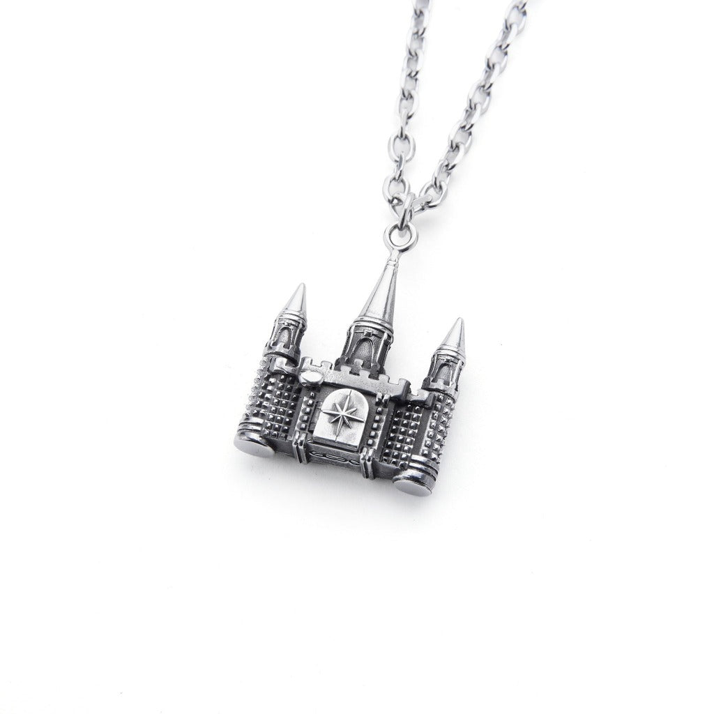 FE3C-Castle Necklace 仿舊城堡項鍊