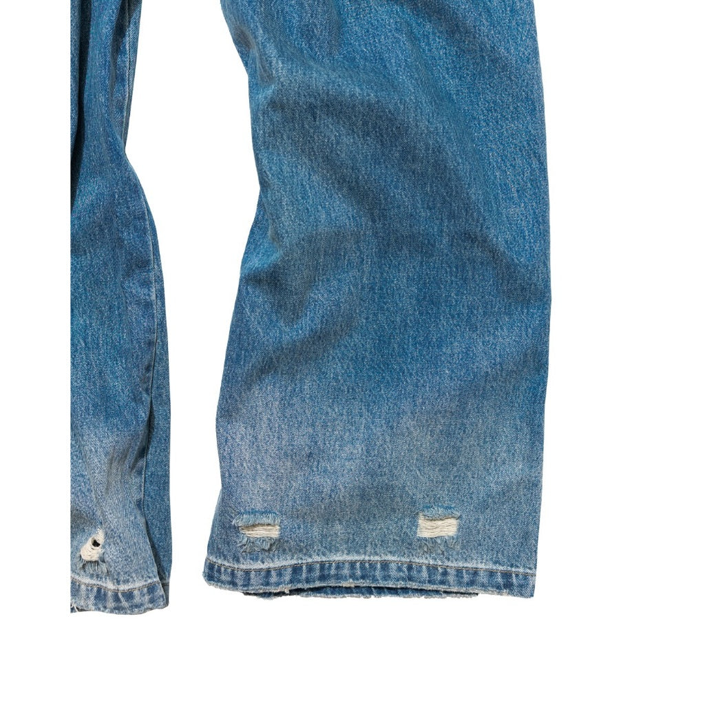 E'TREALOUEST - 25SS - Reversed Baggy Double Knees Jeans