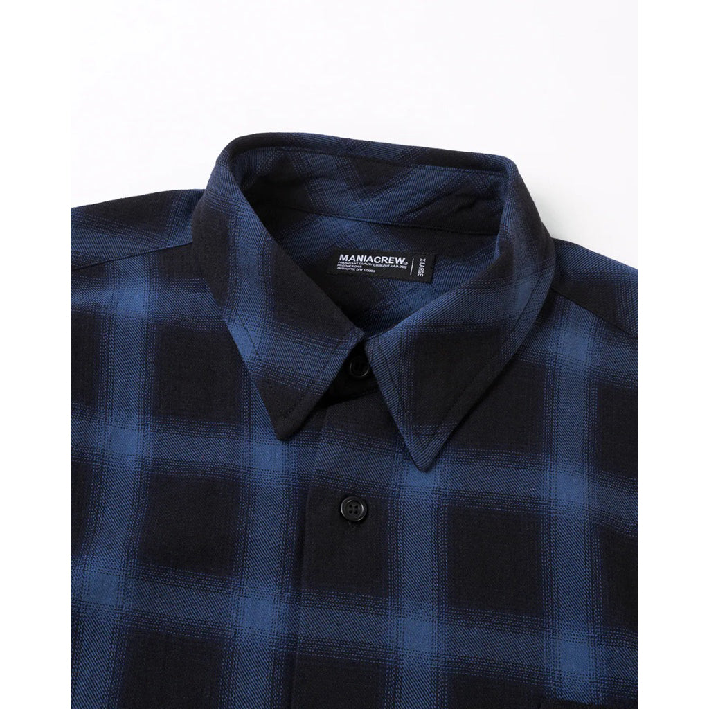 MANIA - 2025 A/W Patchwork PLaid LS Shirt