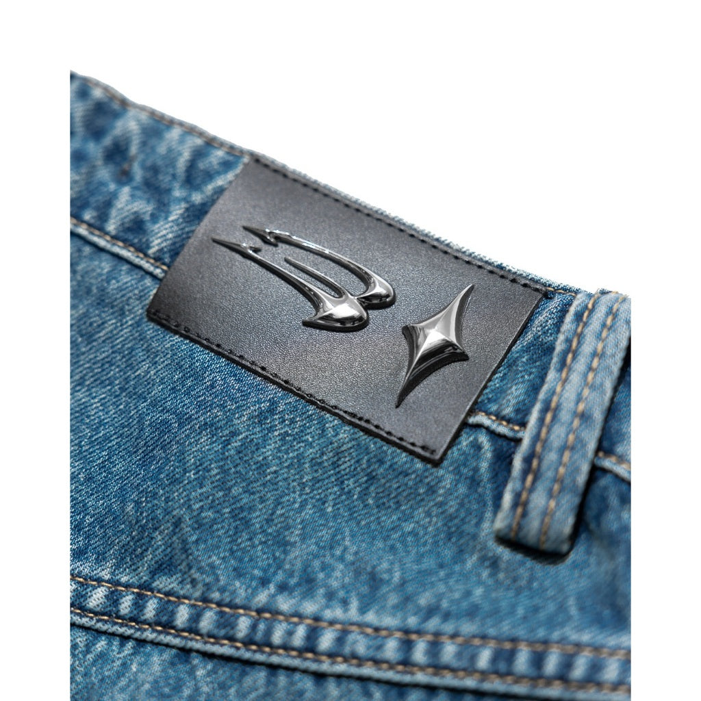 E'TREALOUEST - 25SS - Reversed Baggy Double Knees Jeans