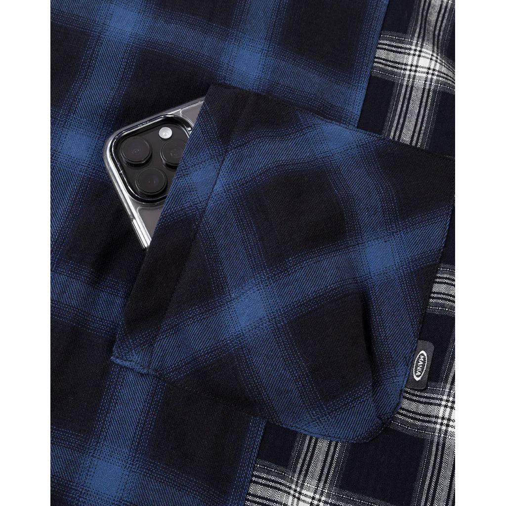 MANIA - 2025 A/W Patchwork PLaid LS Shirt