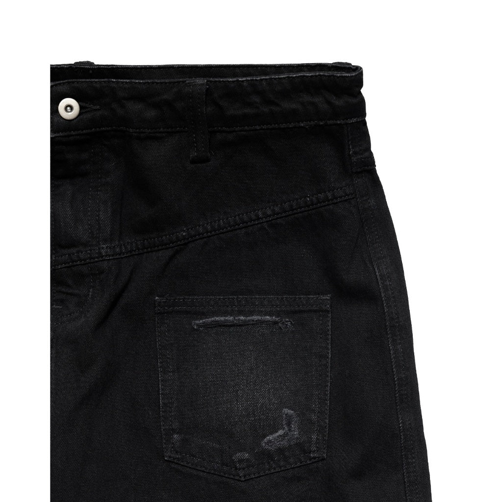 E’TREALOUEST - 25SS Reversed Baggy Double Knees Jeans