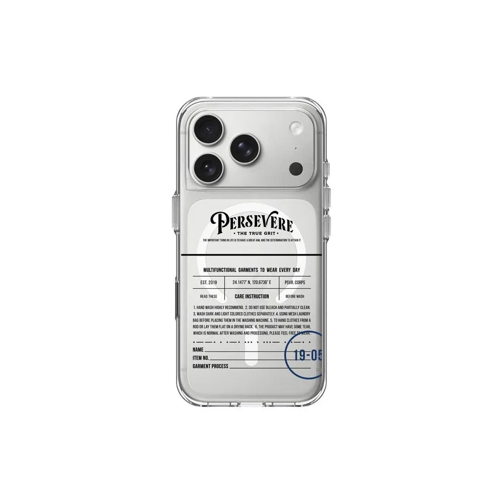 PERSEVERE x RHINOSHIELD TRANSPARENT IPHONE CASE