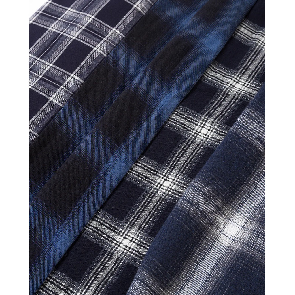 MANIA - 2025 A/W Patchwork PLaid LS Shirt