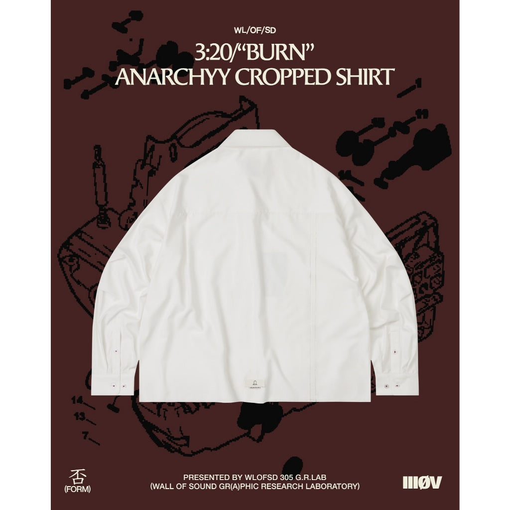 WALL OF SOUND - 3:20/“BURN” ANARCHYY CROPPED SHIRT