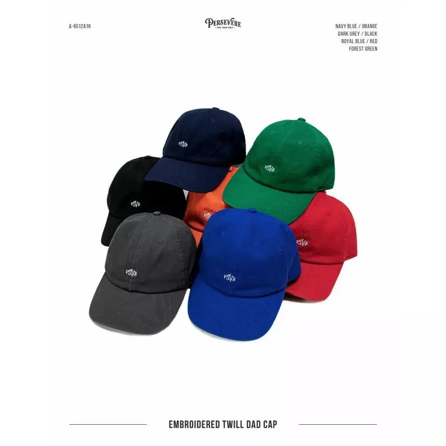 PERSEVERE EMBROIDERED TWILL DAD CAP
