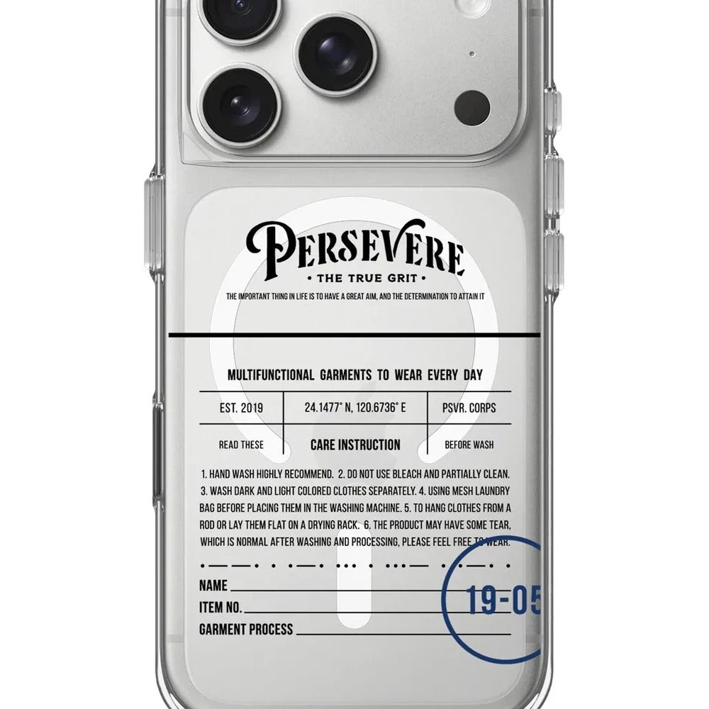 PERSEVERE x RHINOSHIELD TRANSPARENT IPHONE CASE