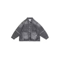 PERSEVERE VINTAGE-WASHED FRAYED DENIM JACKET