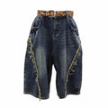 FASHION KILLA - FRINGED WASHED CROPPED JEANS