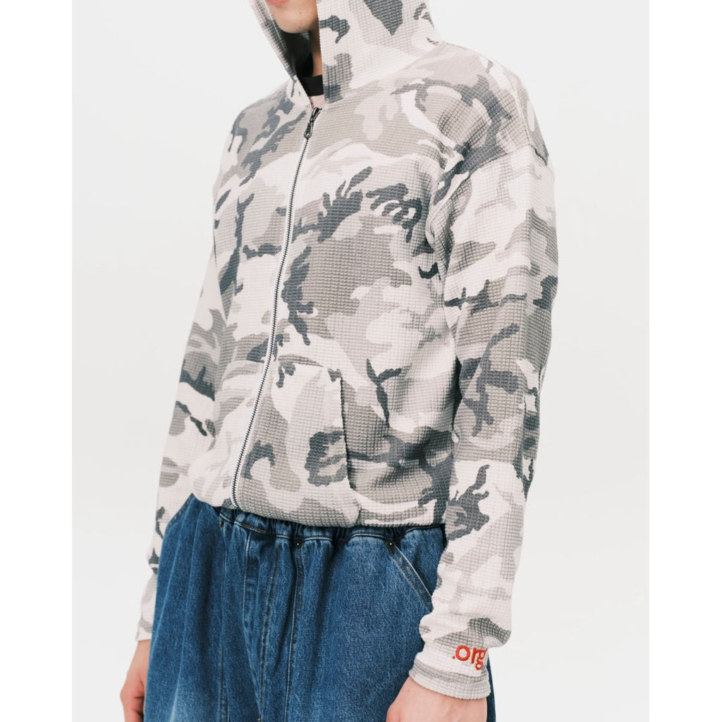 nul1.org - Slim Waffle Zip Hoodie Urban Woodland Camo