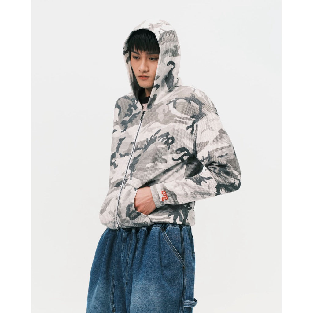 nul1.org - Slim Waffle Zip Hoodie Urban Woodland Camo