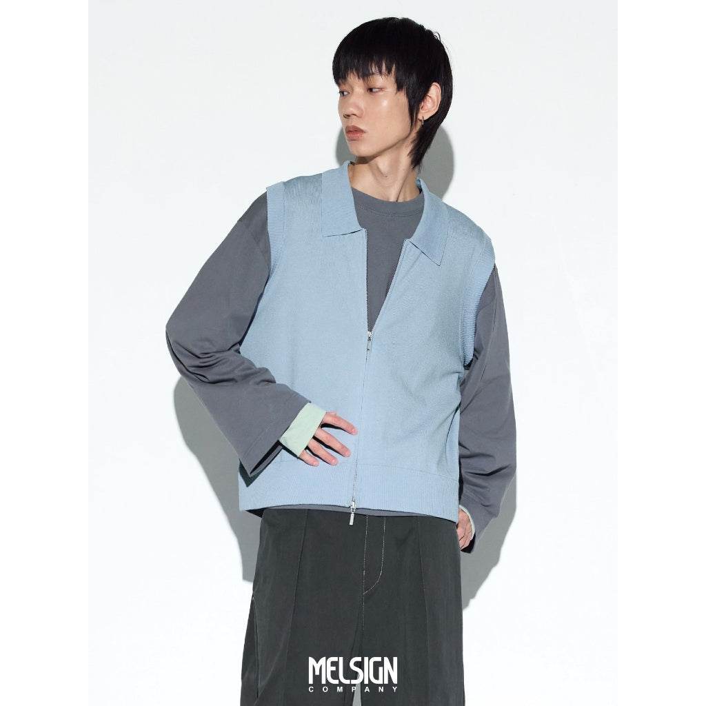 MELSIGN - Axis Zip-up Knit Vest