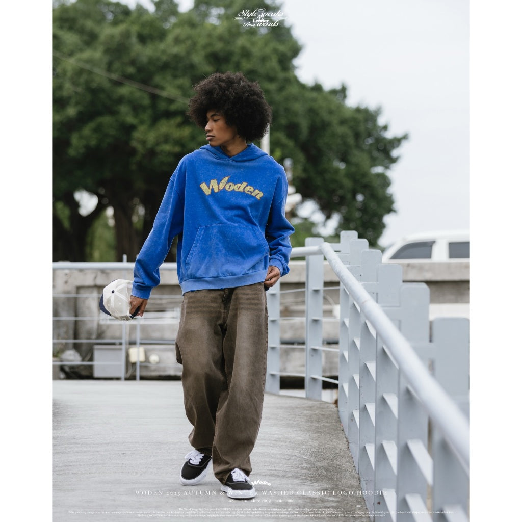 WODEN 2025 Washed Classic LOGO Hoodie