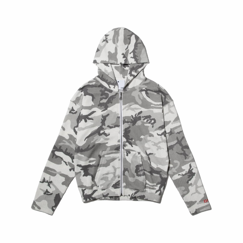 nul1.org - Slim Waffle Zip Hoodie Urban Woodland Camo